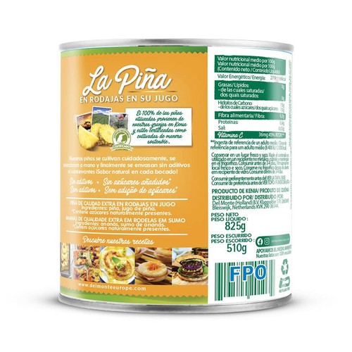 DEL MONTE Pinya en rodanxes