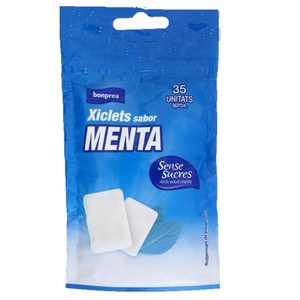 BONPREU Chicles sabor menta sin azúcares