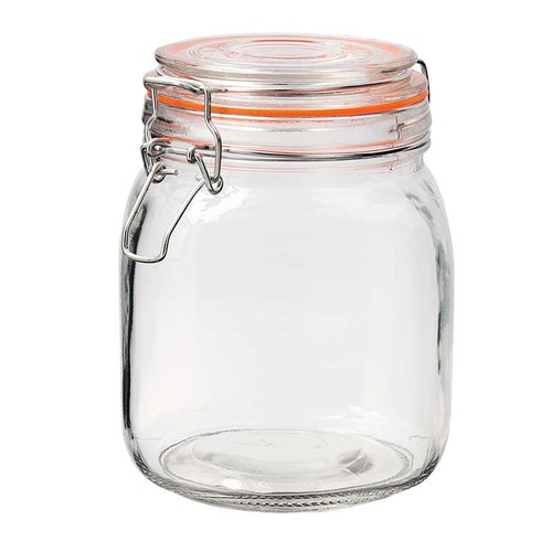 QUID Pot de vidre amb tapa d'1 litre