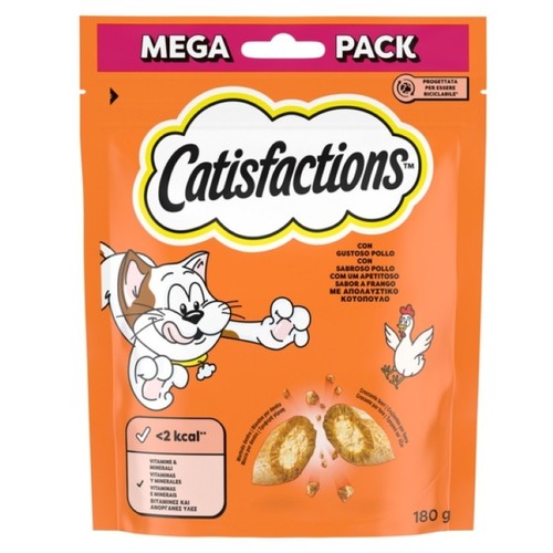 CATISFACTIONS Snack de pollastre per a gat adult