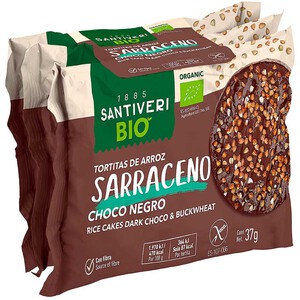 Imagen de SANTIVERI Coquetes d'arròs sarraí i xocolata negra ecològiques