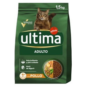 Comida de pollo para gato adulto