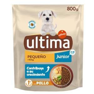 Comida de pollo para perro junior