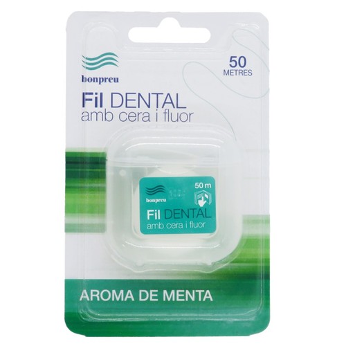 BONPREU Fil dental amb cera i fluor