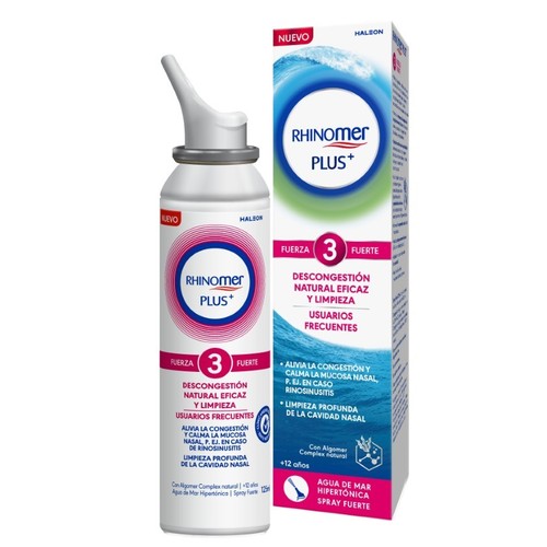 RHINOMER Aigua de mar hipertònica Plus+ Força 3 forta