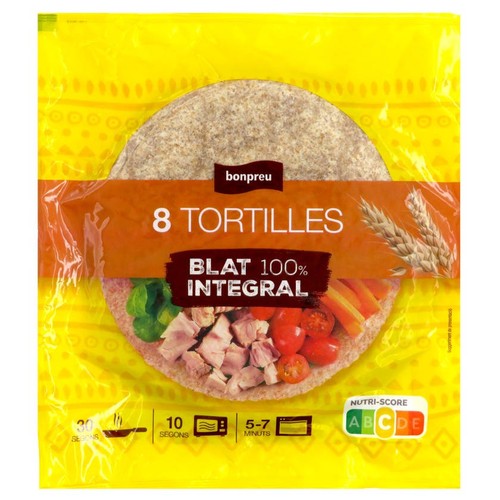 BONPREU Tortilles de blat integral