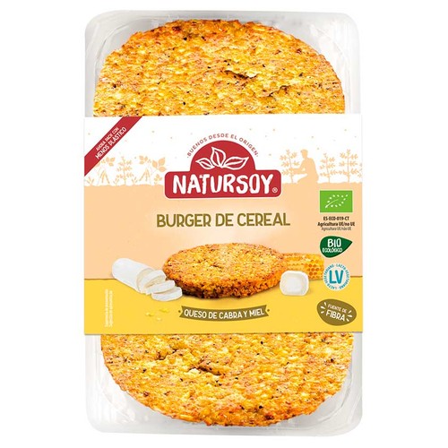 NATURSOY Burger ecològica de cereal amb formatge cabra i mel