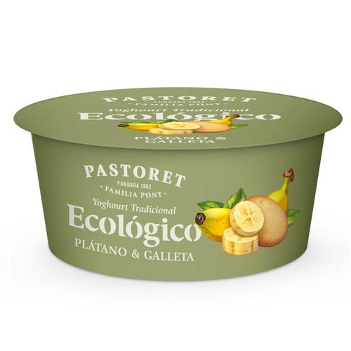 EL PASTORET Iogurt artesà ecològic de plàtan i galeta