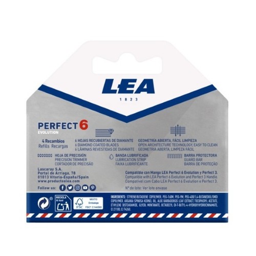 LEA Recanvi maquina d'afaitar 6 fulles