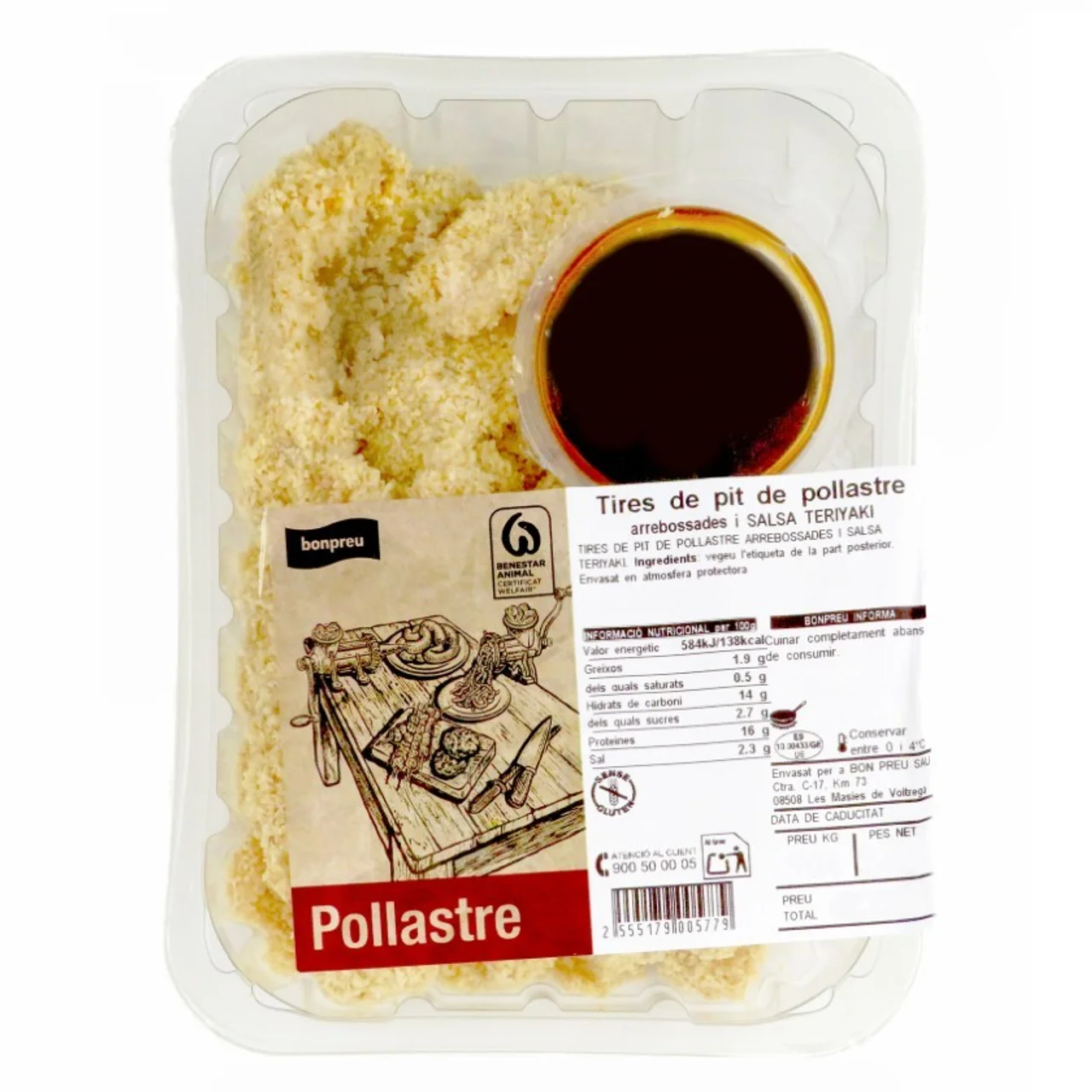 BONPREU Finger pollo rebozados con salsa Teriyaki