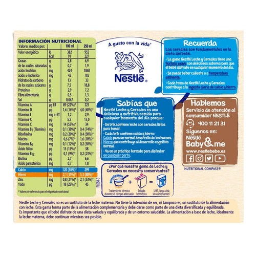 NESTLÉ Llet i cereals amb galeta