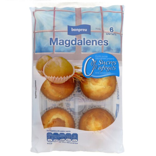 BONPREU Magdalenes 0% sucres