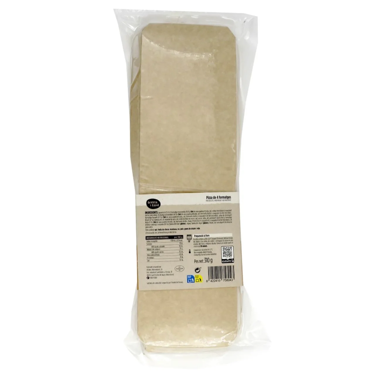 TERRA I TAST Pizza chapata de 4 quesos