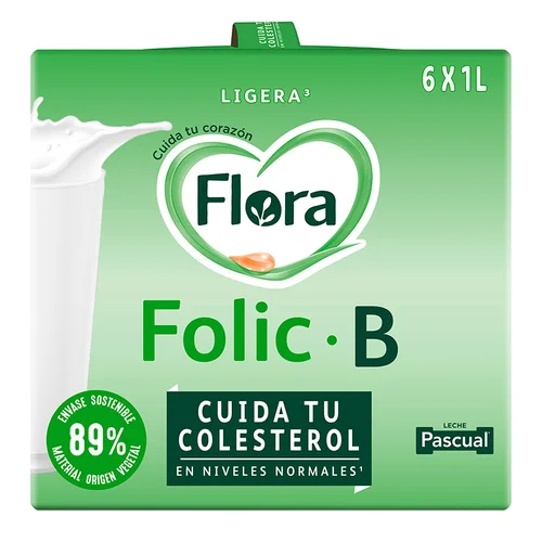Bebida de leche desnatada Folic B en cartón