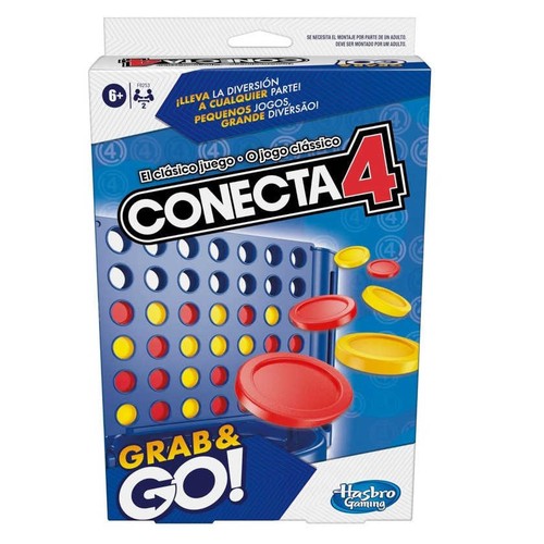 HASBRO Joc de taula portàtil Grab & Go Conecta 4