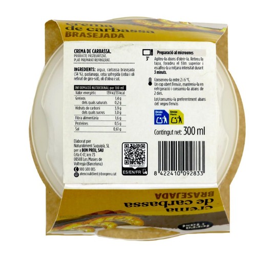 TERRA I TAST Crema de carbassa brasejada