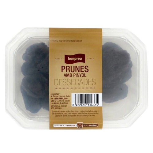 BONPREU Prunes amb pinyol terrina 200 g.