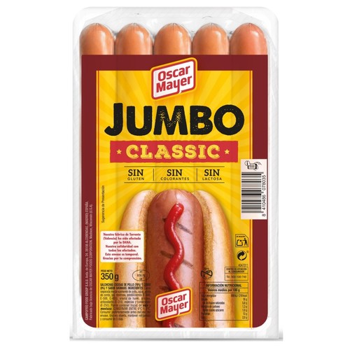 OSCAR MAYER Salsitxes cuites i fumades Jumbo Classic