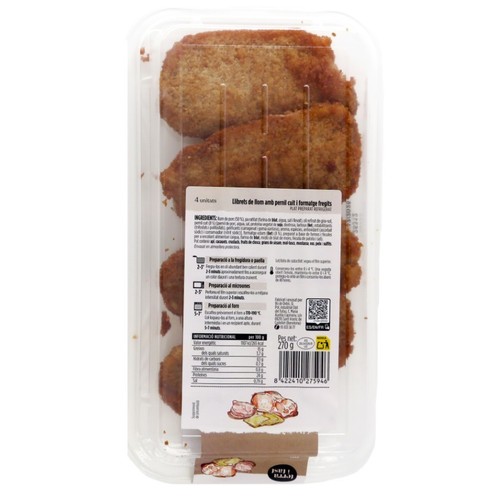 TERRA I TAST Llibrets de llom amb pernil cuit i formatge