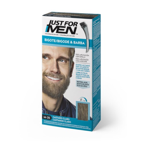 JUST FOR MEN Crema colorant per bigoti-barba castany