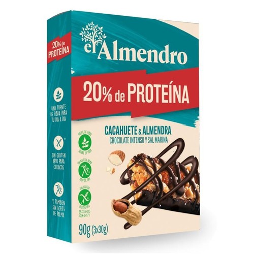 EL ALMENDRO Barretes de cacauet, ametlla i xocolata amb proteïna
