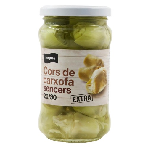BONPREU Cors de carxofa sencers 20-30 unitats