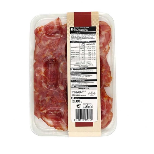 BONPREU Cap de llom 50% duroc