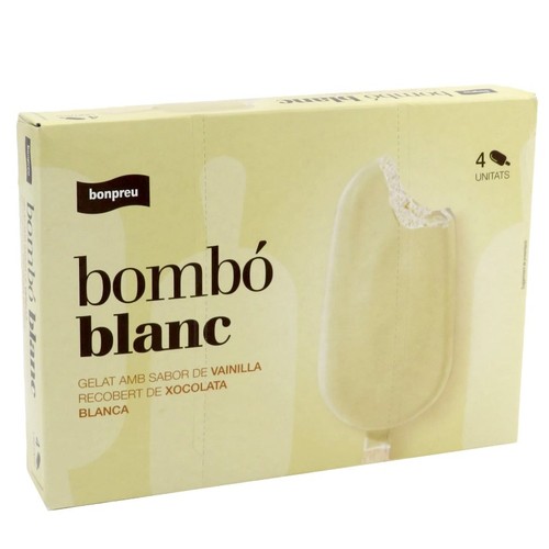 BONPREU Gelat bombó de xocolata blanca