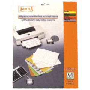 Imagen de INETA Etiquetes A4 Inkjet Laser per impresora