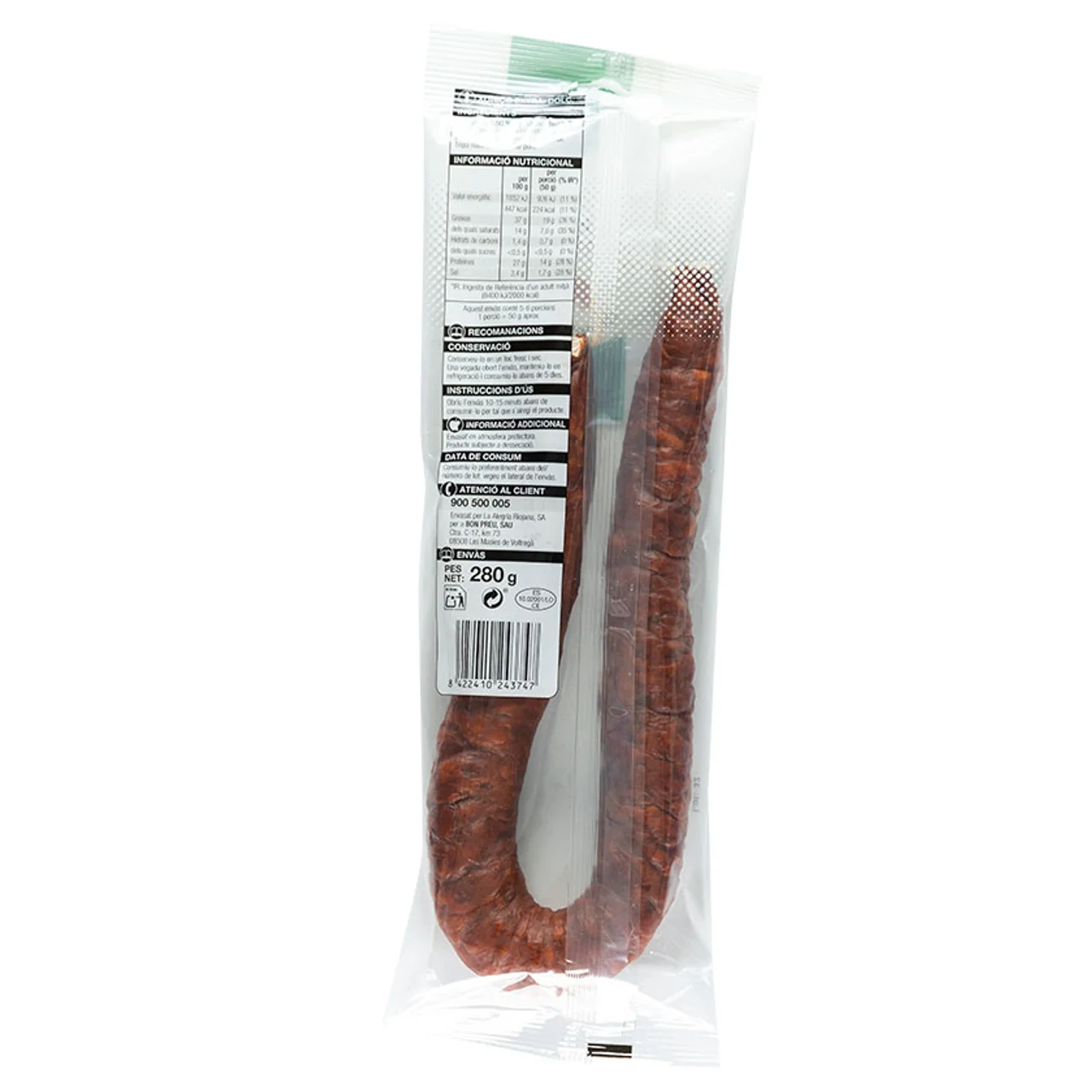 BONPREU Chorizo dulce extra