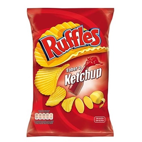 RUFFLES Patates fregides amb gust de quètxup