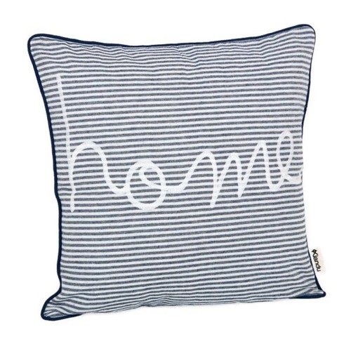 KIANDU Coixí de ratlles blau i blanc 45x45 cm