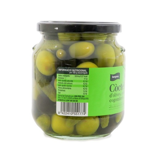 BONPREU Còctel d'olives cebetes i cogombrets