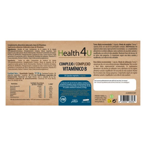 HEALTH 4U Complexe vitamínic del complexe B
