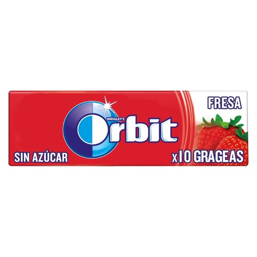 ORBIT Xiclets sense sucre amb gust de maduixa àcida