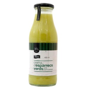 BONPREU Crema d'espàrrecs verds amb pernil serrano