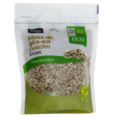 BONPREU Pipes de gira-sol pelades crues ecològiques