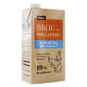 Imagen de BONPREU Brou de pollastre baix en sal