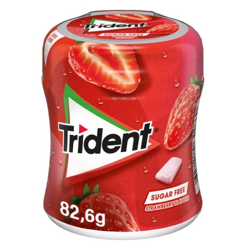 TRIDENT Xiclets de maduixa sense sucre