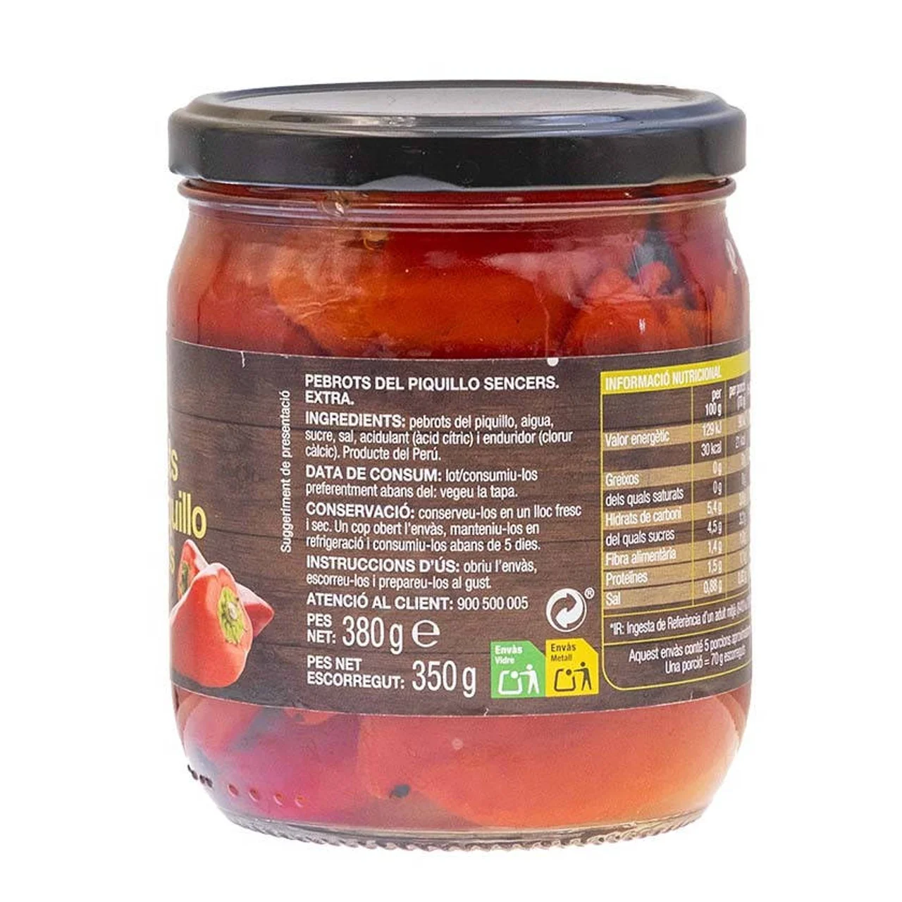 BONPREU Pimientos del piquillo enteros extra