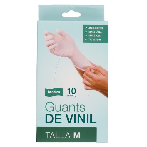 BONPREU Guants de Vinil talla M