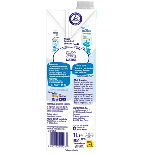 NATIVA Llet de creixement Original
