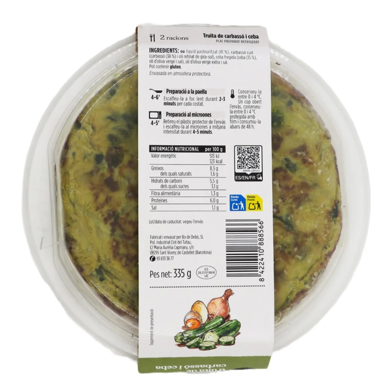 TERRA I TAST Tortilla de calabacín y cebolla