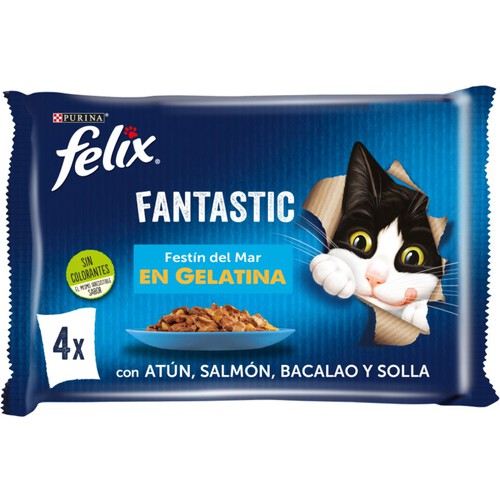 FELIX Menjar en gelatina amb peix per a gat