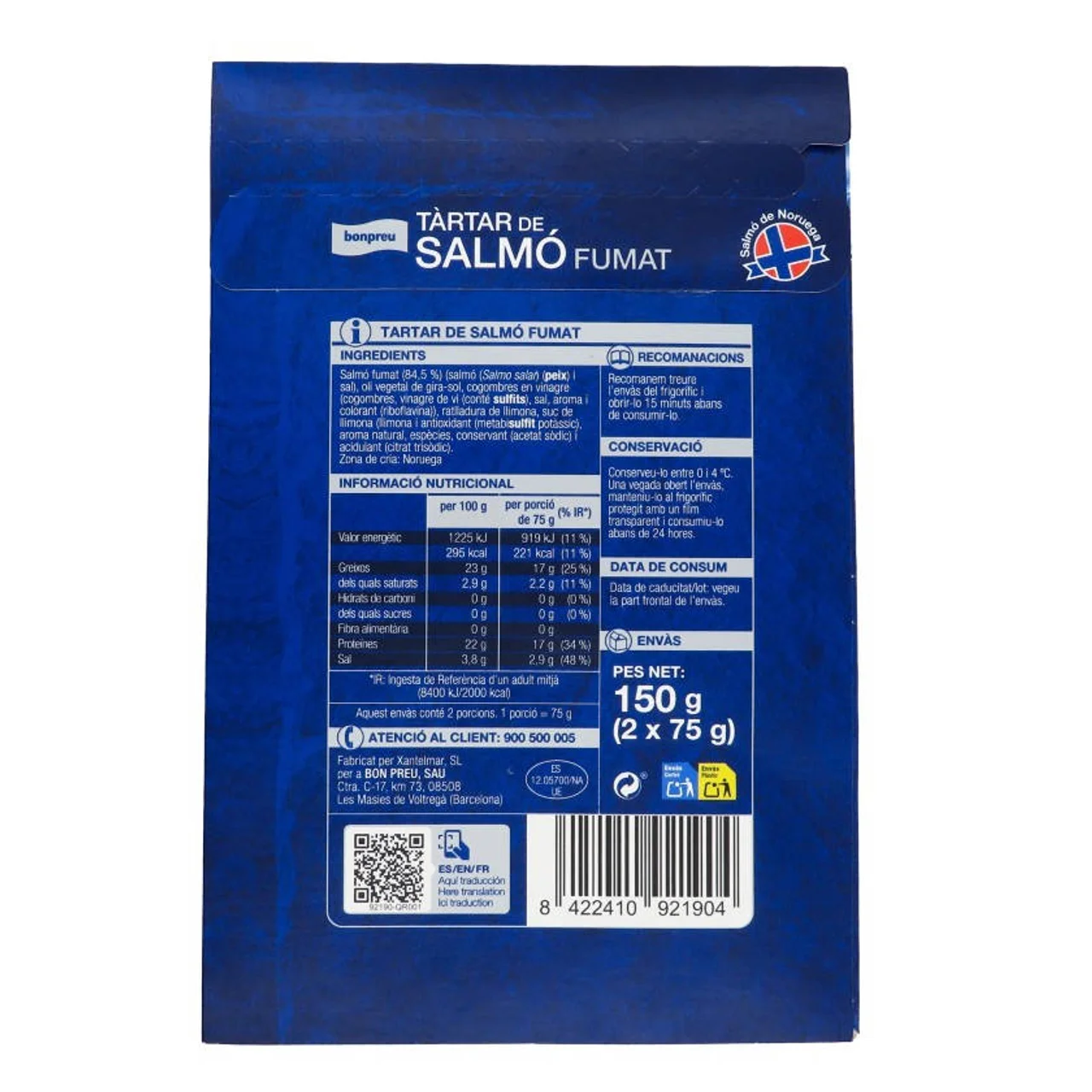 BONPREU Tartar de salmón ahumado