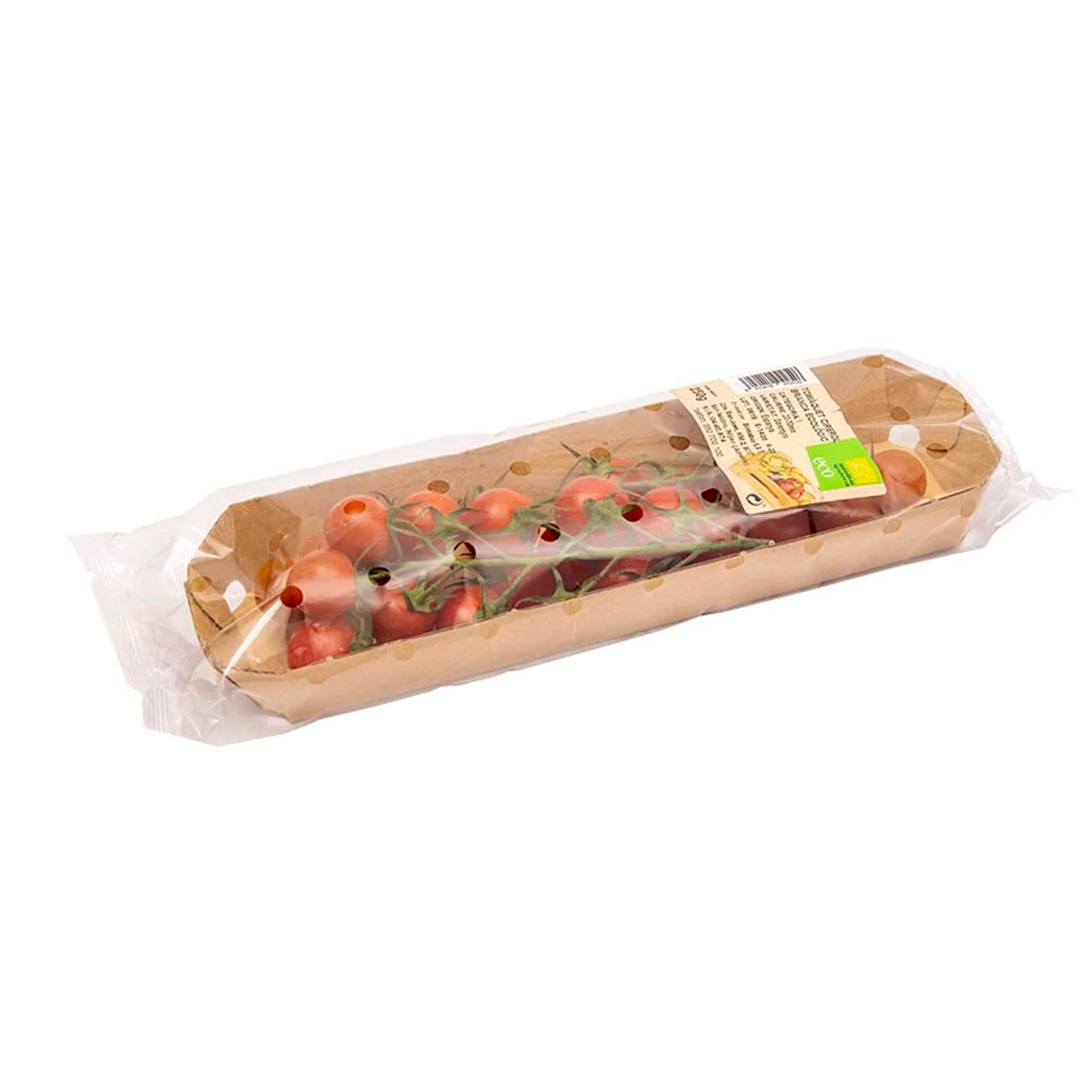 Tomate cherry en rama ecológico en bandeja de 250 g