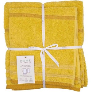 Imagen de HOME INTERIORS Joc de 2 tovalloles Groc
