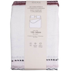 Imagen de HOME INTERIORS Joc 1 funda nòrdica i 2 fundes de coixí Ètnic de 135cm