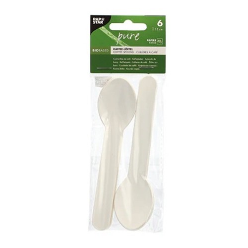 PAPSTAR Culleretes de paper color blanc 13 cm
