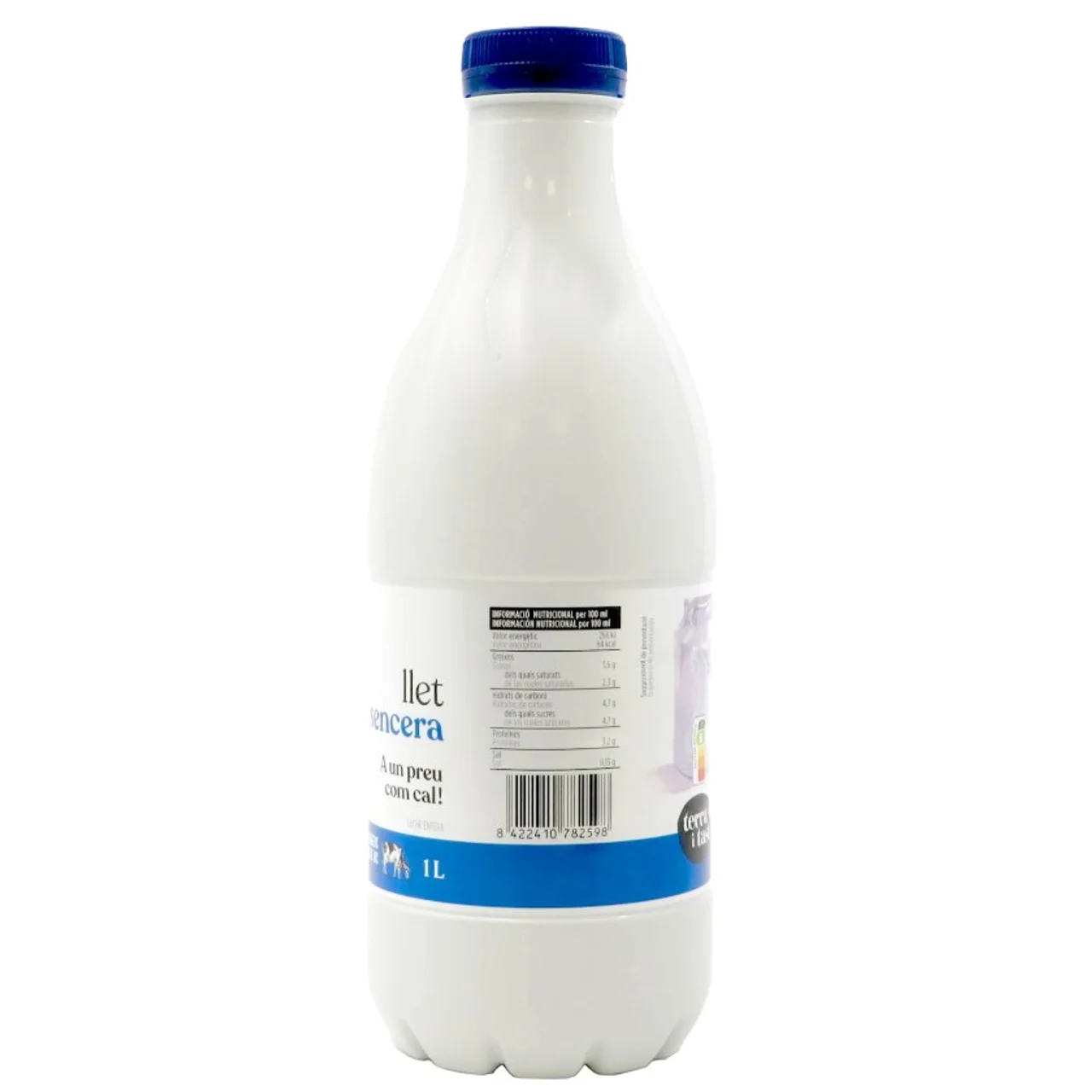 TERRA I TAST Leche entera en botella de 1 litro